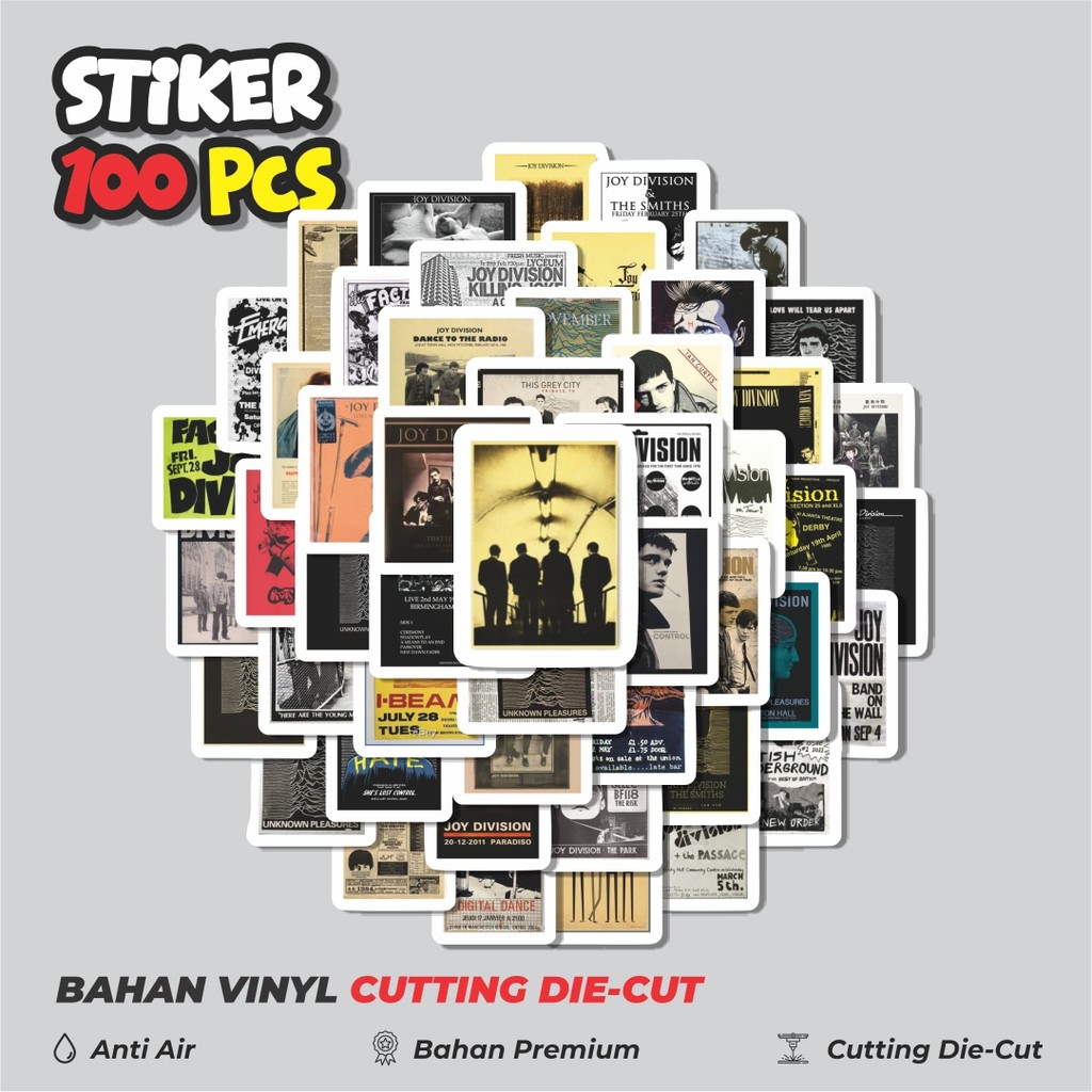 

Terbaru! 50 pcs Stiker Vintage Poster Division Joy Happy Dekorasi Lucu Kreatif untuk Notebook, Skateboard, HP