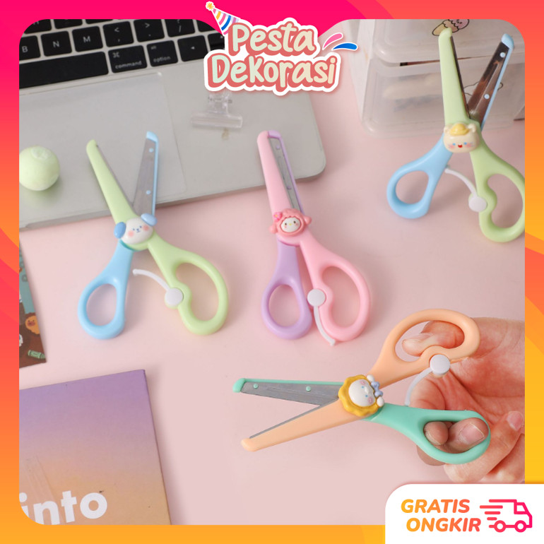 

PESTA DEKORASI 6296 Gunting DIY Motif Karakter Portable Mini Size Scissors Gunting Lucu Alat Sekolah Anak Gunting Kecil Boneka Lucu