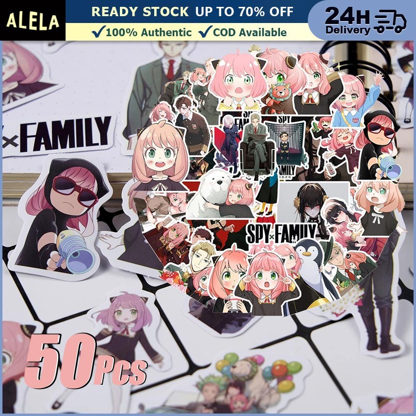 

Stiker Anime Spy x Family Karakter Anya Forger Sticker Lucu isi 50 Pcs