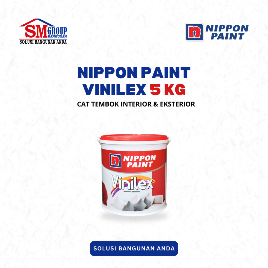 Cat Tembok Nippon Paint VINILEX 5 Kg | Cat Interior dan Eksterior Vinilex 5 Kg