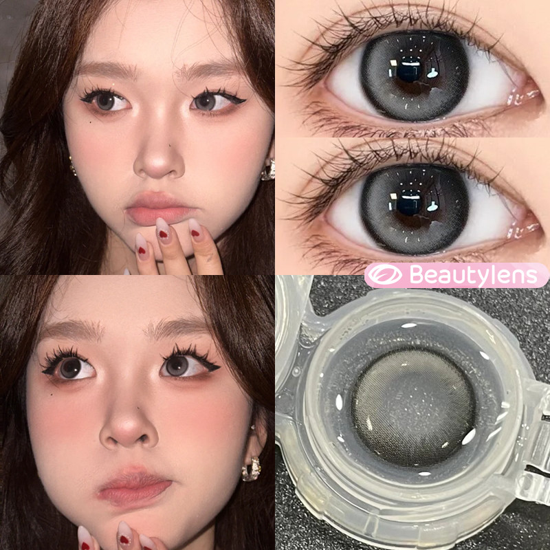 BEAUTYLENS Basque Black Ice Softlens normal/minus(-0.50s/d-8.00) Lensa Kontak 14.2MM 6bulan