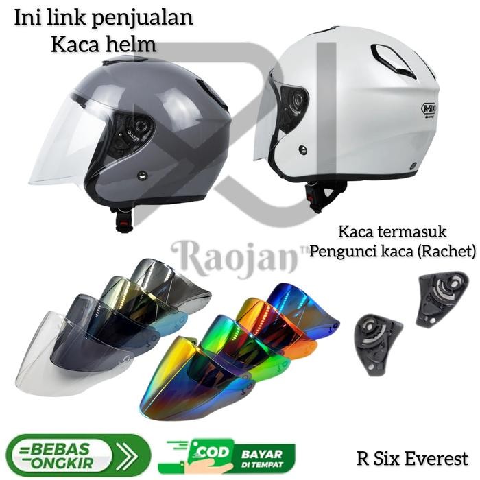 Kaca helm R Six Everest Visor helm R Six Everest