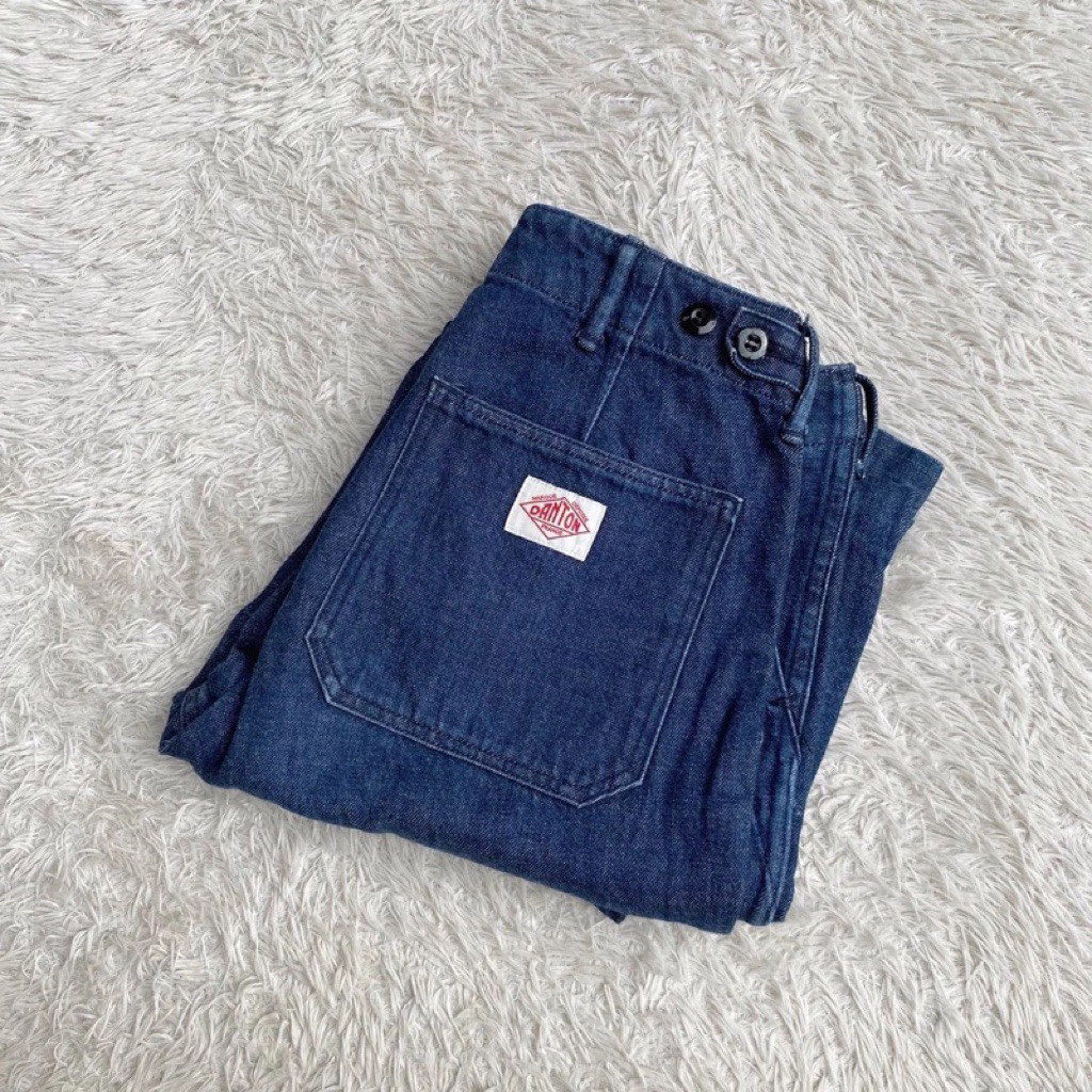 Danton Jeans Slim Straight Vintage Celana Fatigue Pants Denim