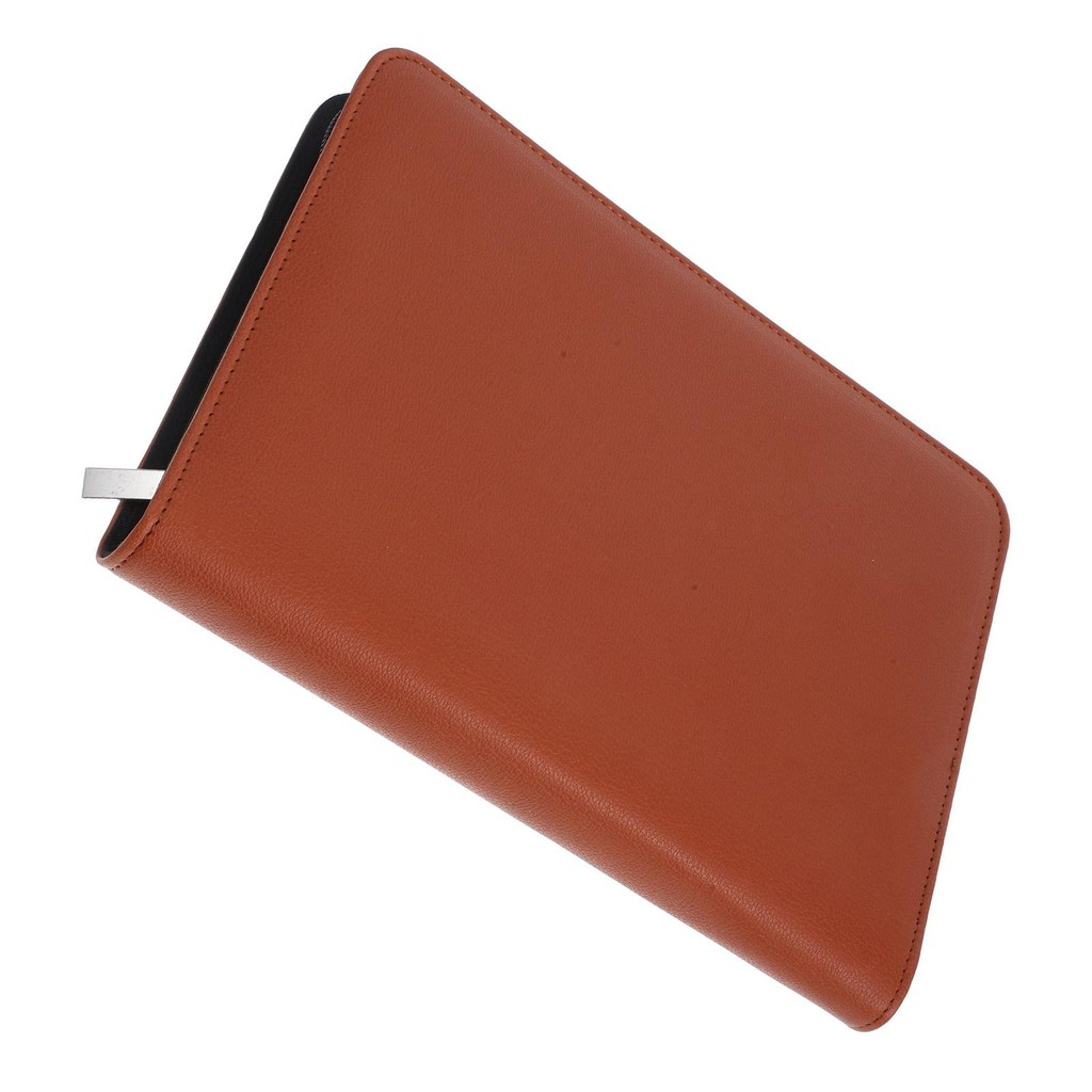 

PU Padfolio Zipper Binder Handle Women Business Document Organizer Portfolio Notebook Holder Large