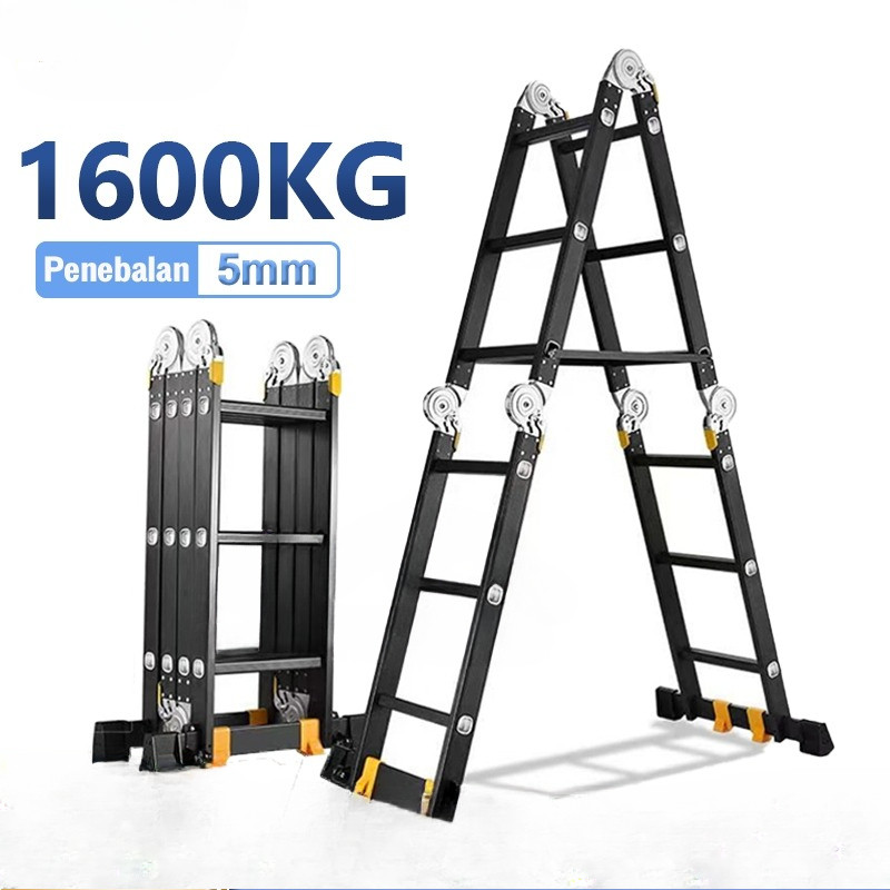 Tangga Lipat 3.7M/4.7M/5.8M  Tangga Aluminium Tangga Multifungsi Tangga Dekorasi Tangga Lipat Alumin