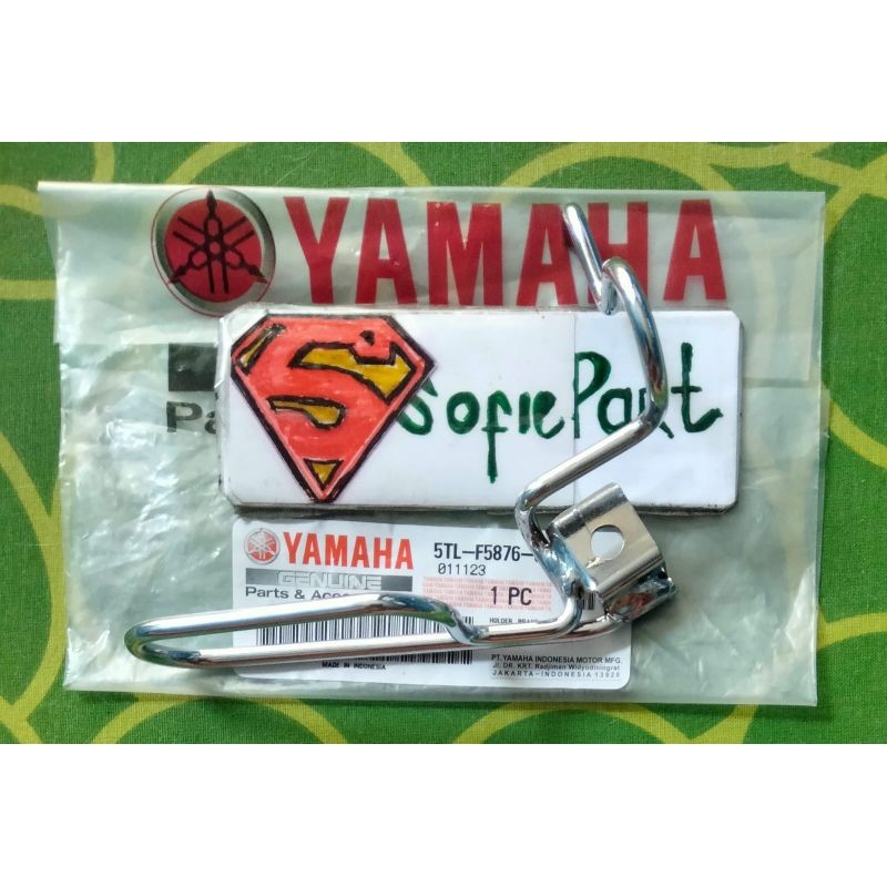 Breket selang rem depan mio Sporty bagian bawah original chrome