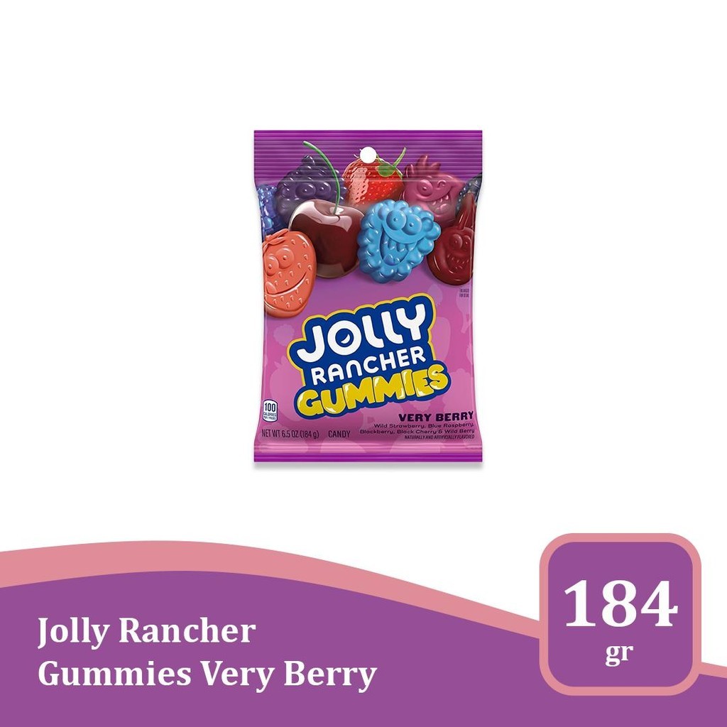 

Jolly Rancher Gummies Very Berry 6.5 oz - permen kenyal import USA