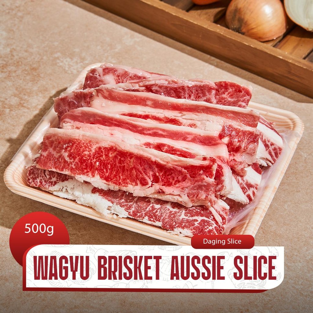 

Daging Sapi Premium Wagyu Slice Brisket Frozen Food Halal 500gr AUS – Daily Beef BSD