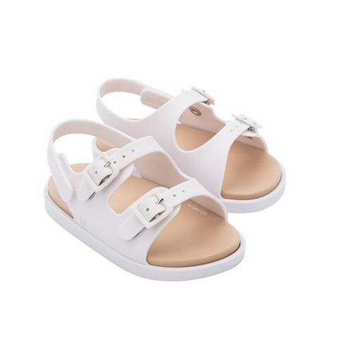Sepatu Sandal Anak Perempuan Mini Melissa Wide Sandal Bb White/Beige