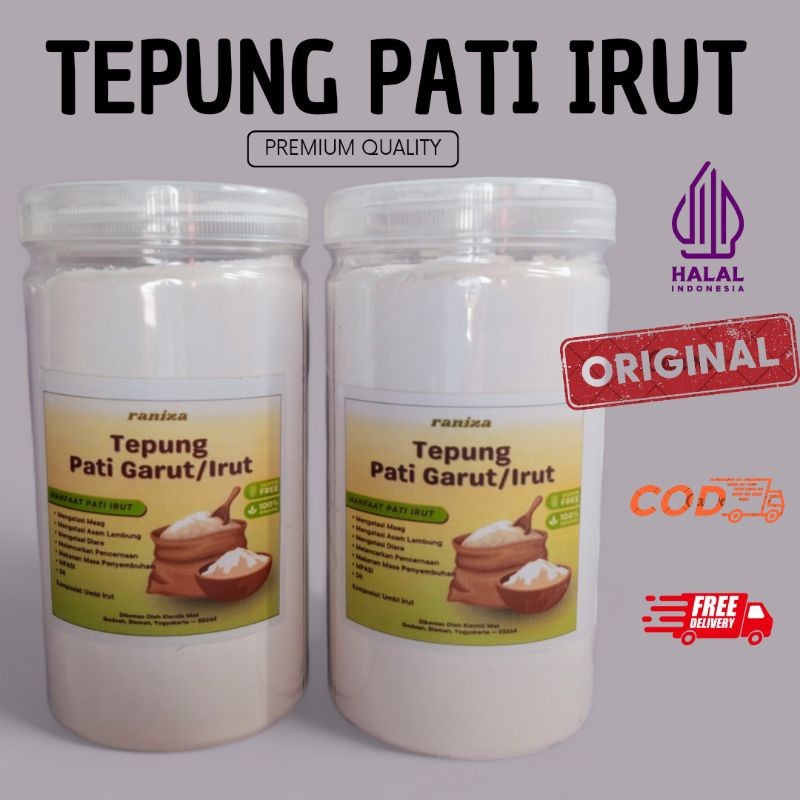 

Tepung Pati Garut Asli Tepung Pati Irut Kemasan Toples 1000ml