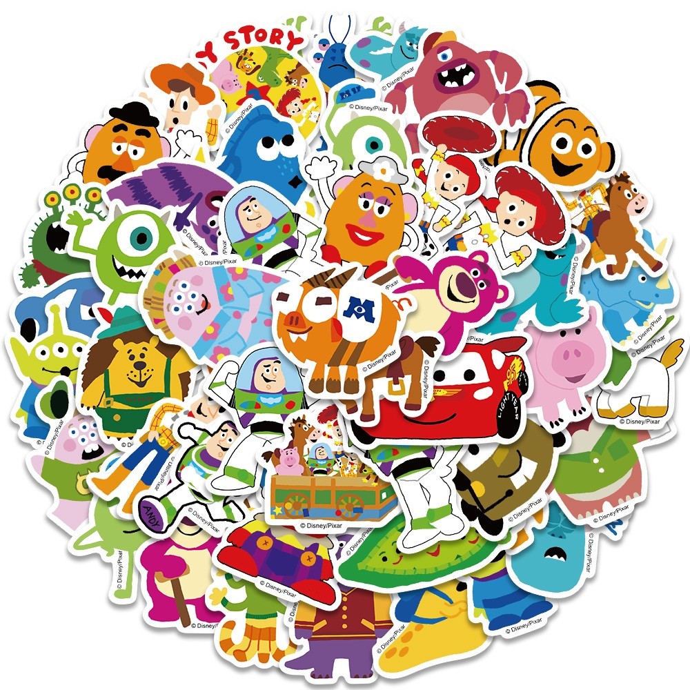 

Sticker animasi pixar stiker untuk Buku Tempel/Buku Harian/HP/Dekorasi Laptop/Sticker Helm Tahan Air Vinil/Stiker Tablet Ponsel stiker tahan air