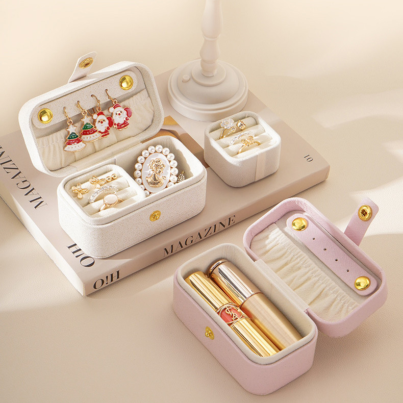 Kotak Perhiasan Fashion Wanita Mini Portabel Travel Box Jewerly Mini Box Perhiasan Kotak Perhiasan M