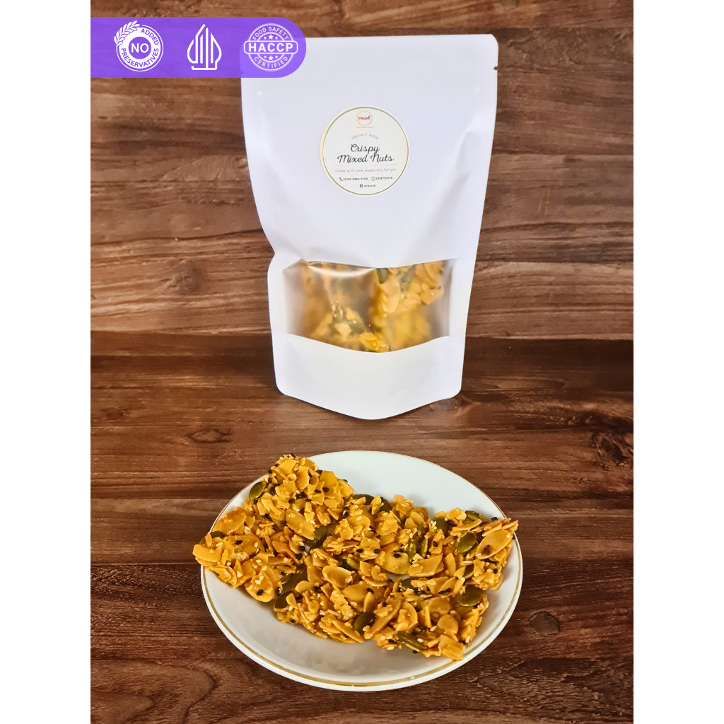 

Crispy Mixed Nuts Kue Kering Premium Misol Nett 100 Gr Pouch