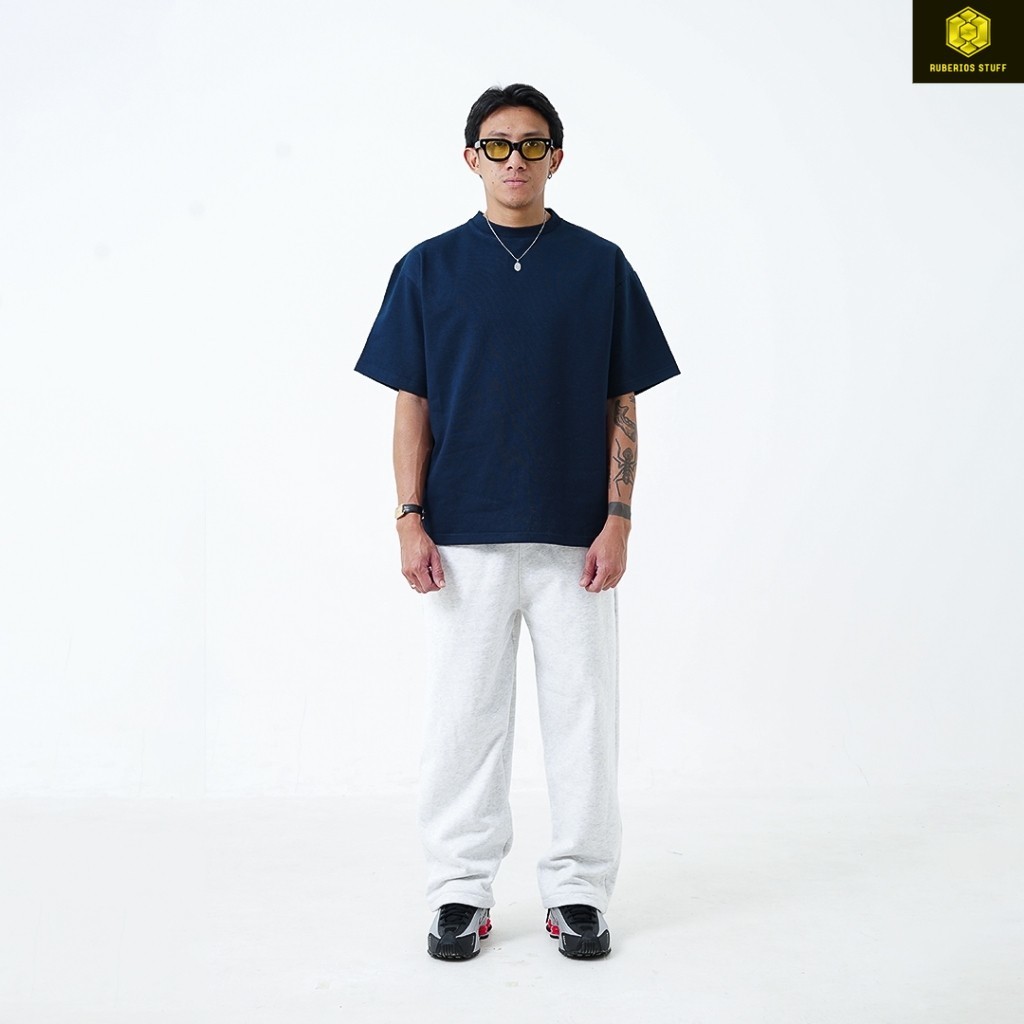 All Around Faded Boxyfit Tshirt Navy 235GSM