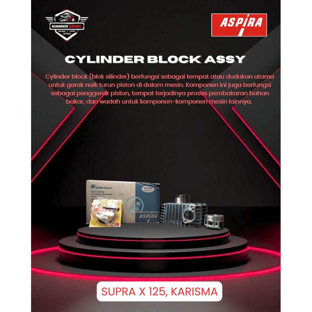 Aspira Silinder Blok Assy Supra X 125, Karisma