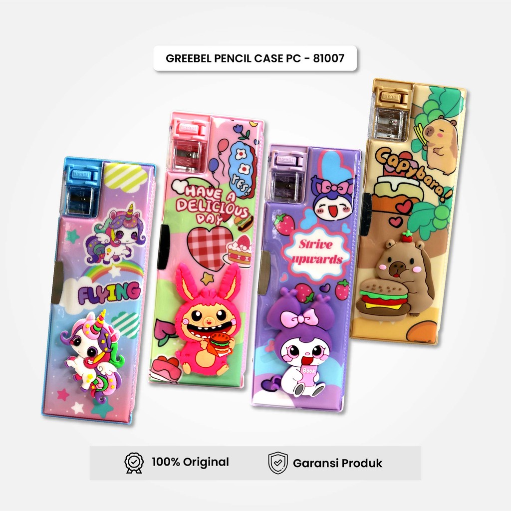 

GREEBEL Kotak Pensil Lucu 3D Kartun/ Tempat Pensil (81007) / Pencil Case / Pensil Anak Sekolah