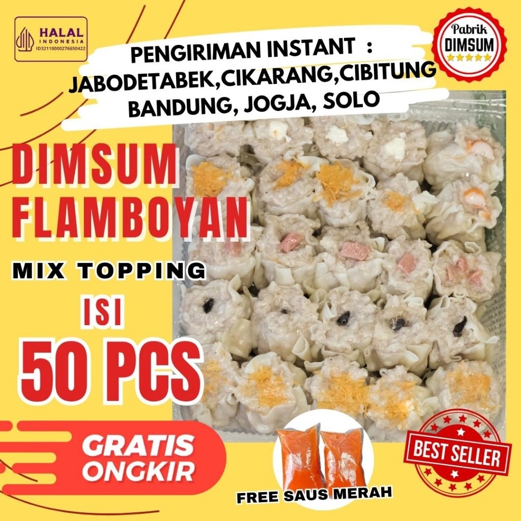 

Flamboyan Dimsum Halal Isi 50 Pcs Ekonomis Frozen