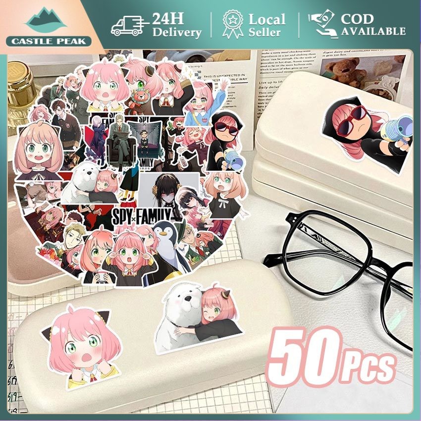 

Stiker Pack Anime 50PCS Spy x Family - Desain Karakter Anya Loid Yor Waterproof untuk Dekorasi Laptop, Tumbler & Koper