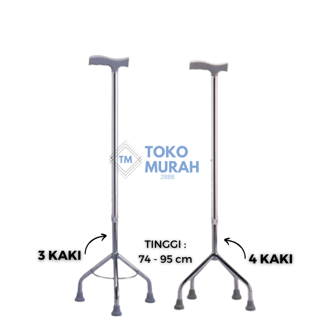 Tongkat Jalan Lansia/ Tongkat Lansia/ Tongkat Alat Bantu Jalan/ Tongkat Kaki