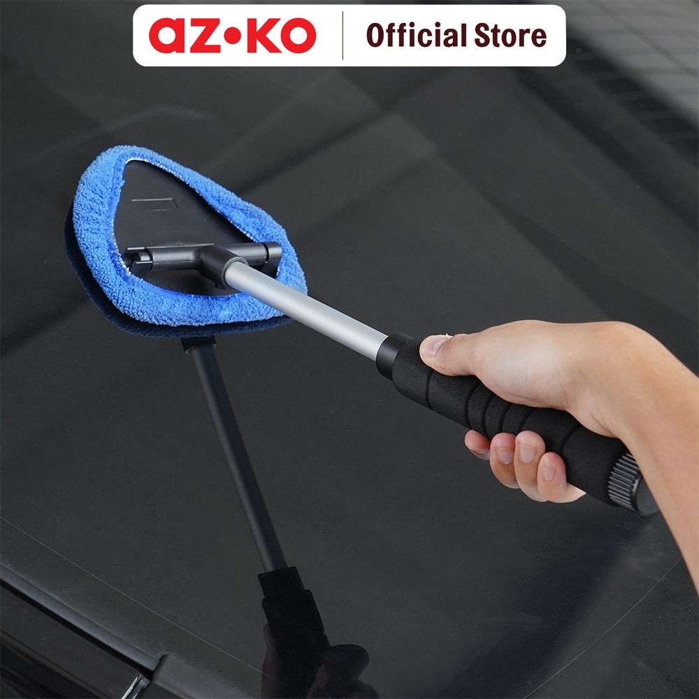 AZKO Proclean Pembersih Kaca Triangular Dengan Handle Pel Pembersih Kaca Lap Microfiber Serbaguna Pe