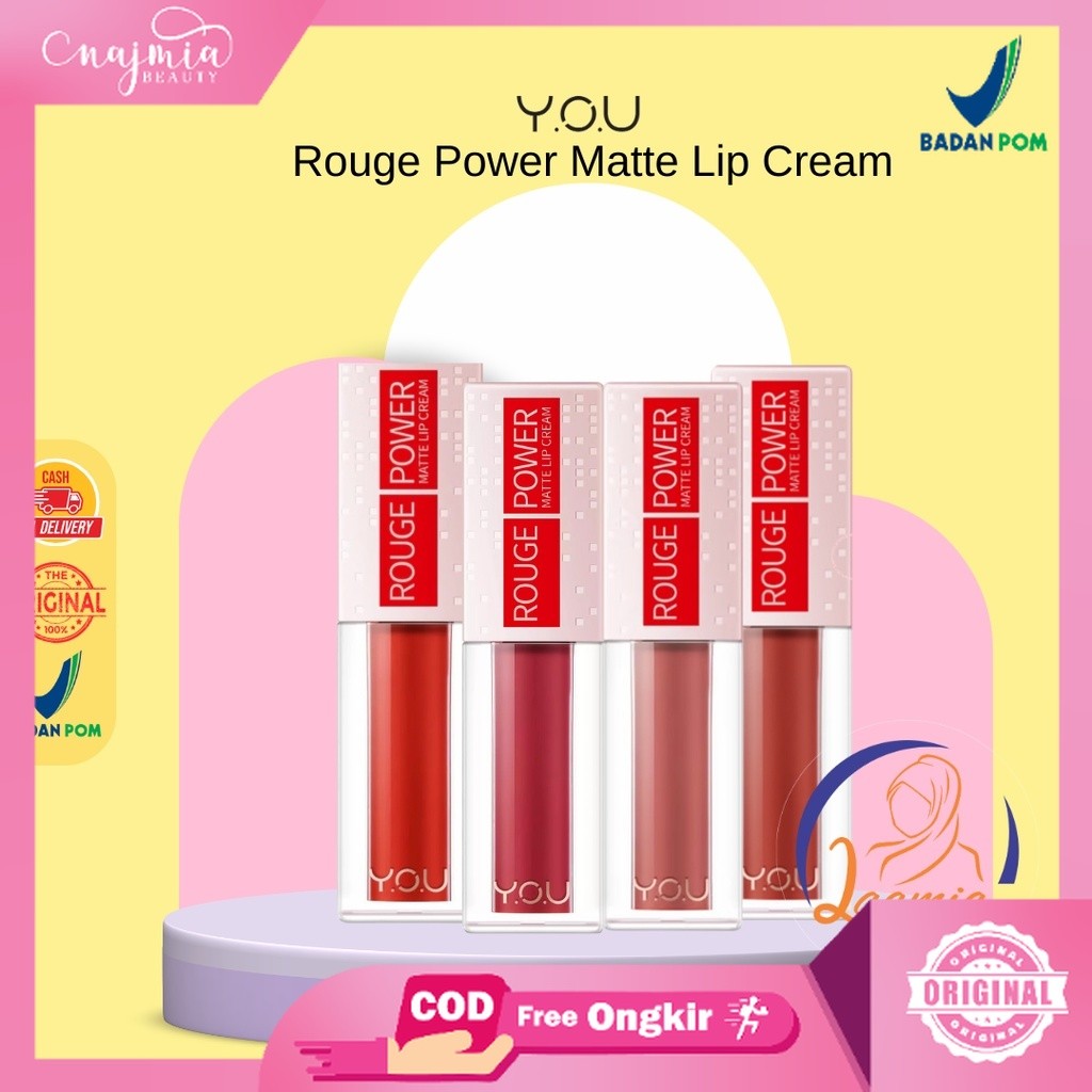 Najmia Ofc You Rouge Power Matte Lip Cream Lipstik Matte Finish | Lip Cream