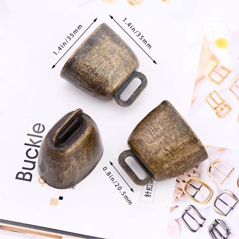 Marwa Mampir 5Pcs Bel Sapi Klontongan Sapi Bunyi Keras Lonceng Sapi Besar Lonceng Kalung Sapi