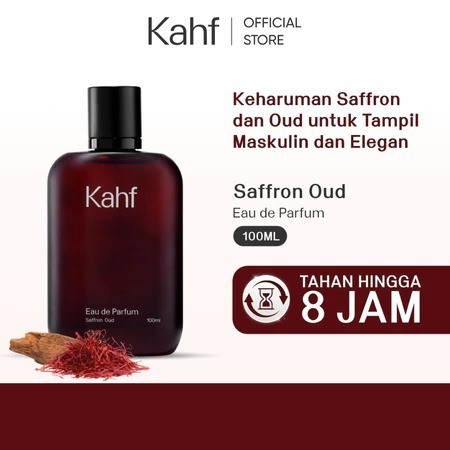 Kahf Eau de Parfum Saffron Oud 100 ml Parfum Pria Wangi Tahan Lama Parfum Pria Kahf