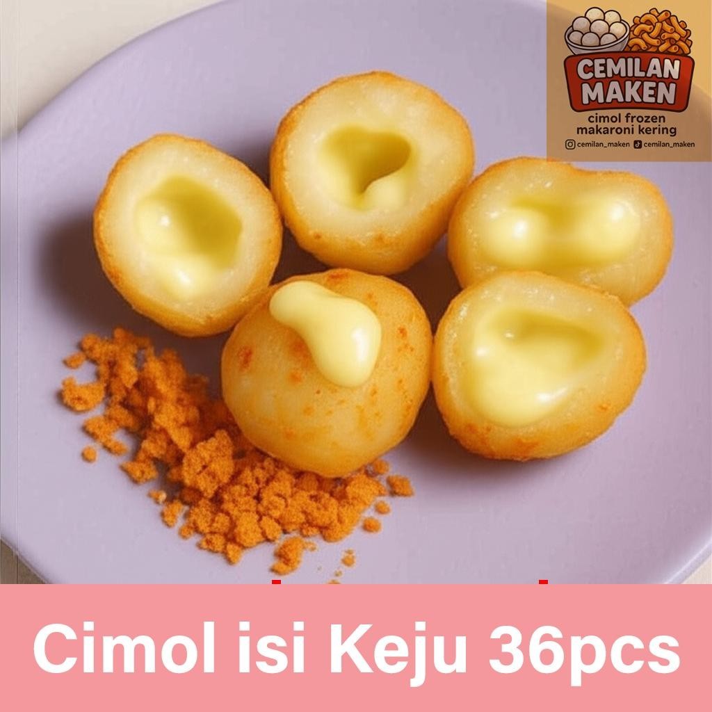 

Cimol isi Keju Lumer Mozarella Isi 36pcs Free Bumbu Cemilan Maken Frozen