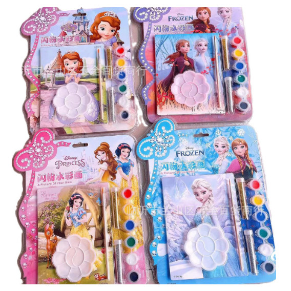 

SherColl - Set Buku Lukis Glitter SANRIO dan DISNEY / Painting Book Karakter Disney / Paket Lukis