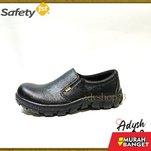 Sepatu Safety Slipon/Sorong Pria Dan Wanita Ujung Besi Model Terbaru Terlaris Shoes Kerja Flat Sneak