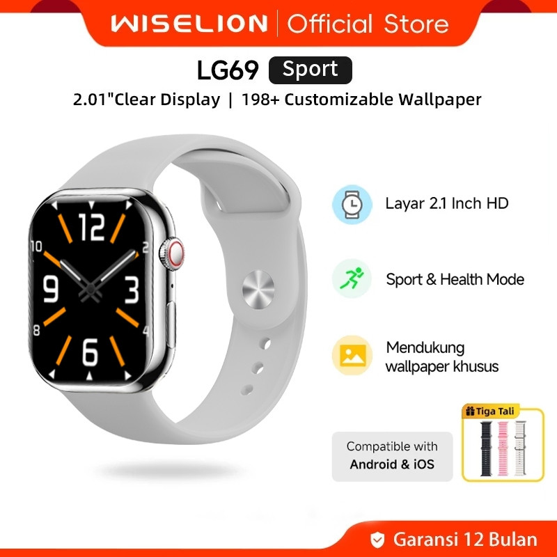 WISELION Bluetooth Smartwatch LG69 ProMax | NFC Support | Sport & Health | Hi-Fi Sound Music | GPS |