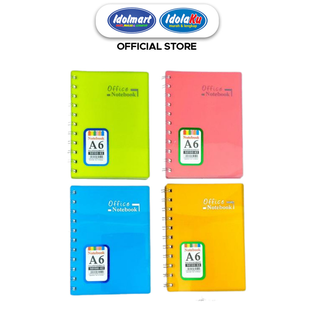 

IDOLMART Ring Book Gasta Plastik A6 Buku Catatan Spiral Warna-warni