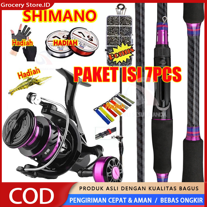 OD30 SHIMANO Set Pancing 1.8m/2.1m Joran Pancing 1000-7000 Reel Pancing 150M Senar Pancing Umpan Com