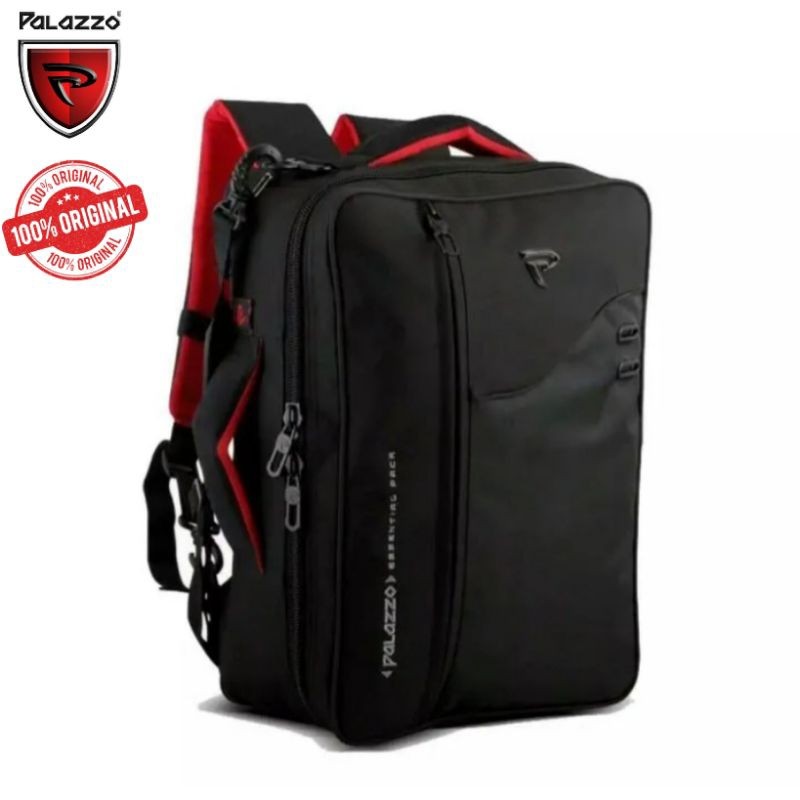 PALAZZO Tas Ransel Pria dan Wanita Tas Kantor Tas Laptop Bisa di Ransel, Tenteng dan Selempang Tas P