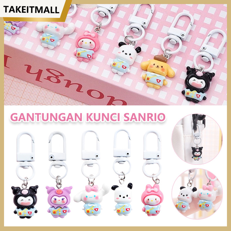 Sanrio Gantungan Kunci Desain Kartun Anime / Sanrio Hello Kitty Melody Cinnamoroll Pompurin Untuk Ta