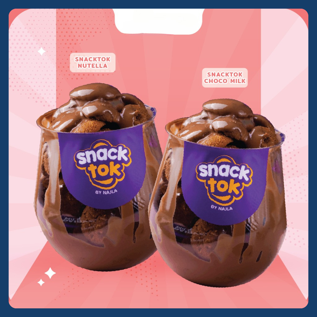 

2 Snacktok Full Cookies ( Nutella + Choco Milk ) [ Best Price ]