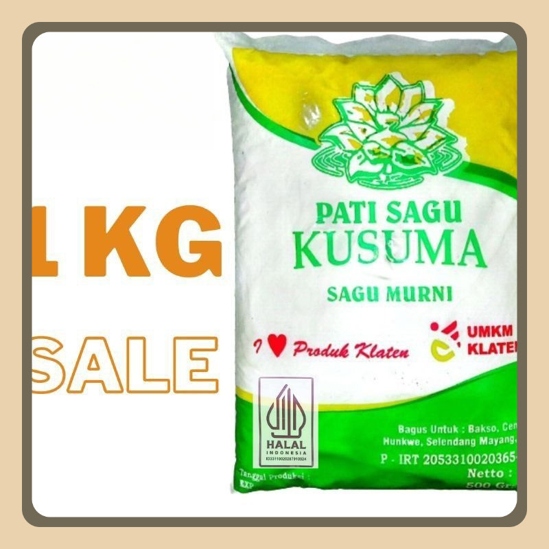 

1KG Tepung Sagu Murni Merk Kusuma (Sago Starch)