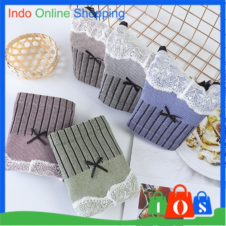 Sexy Celana Dalam Renda Lace Wanita Brief Women High Waist Panty 𝓘σ𝓢 517