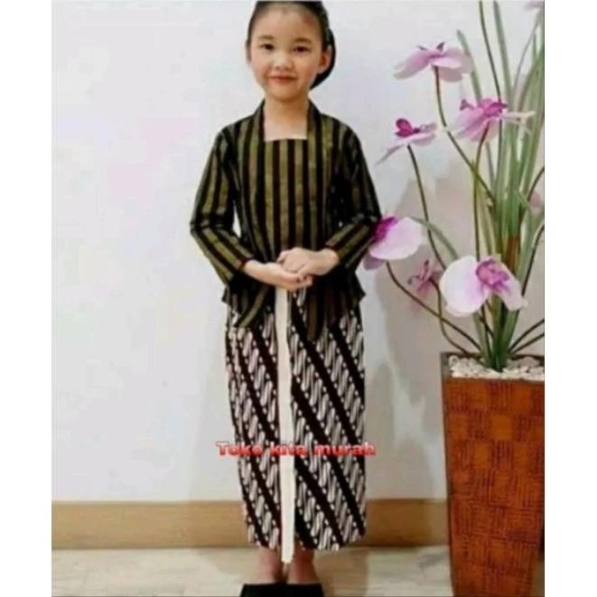 setelan surjan dan kebaya lurik anak - Cewe, S