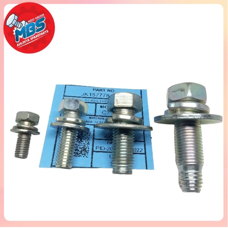 MRJ ORIGINAL Baut 10 12 14 17 baut m6 m8 m10 m12 Original dobele ring baut jok baut sasis baut harto