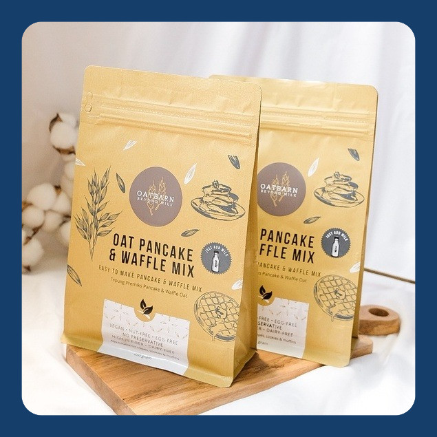 

Oat Pancake & Waffle Mix Twin Package OatBarn | Tepung Premiks Sarapan Pancake & Waffle Oats 2x250Gr