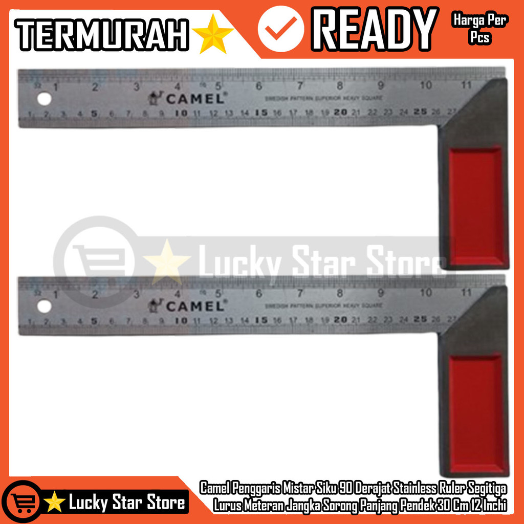 

Camel Penggaris Mistar Tukang Bangunan Siku 90 Derajat Ruler Segitiga Lurus Siku Multifungsi Meteran Jangka Sorong Besi Anti Karat Goresan Mudah Simpan Alat Garis Konstruksi Stainless Steel Berkualitas Tinggi Logam Stanles Stainles