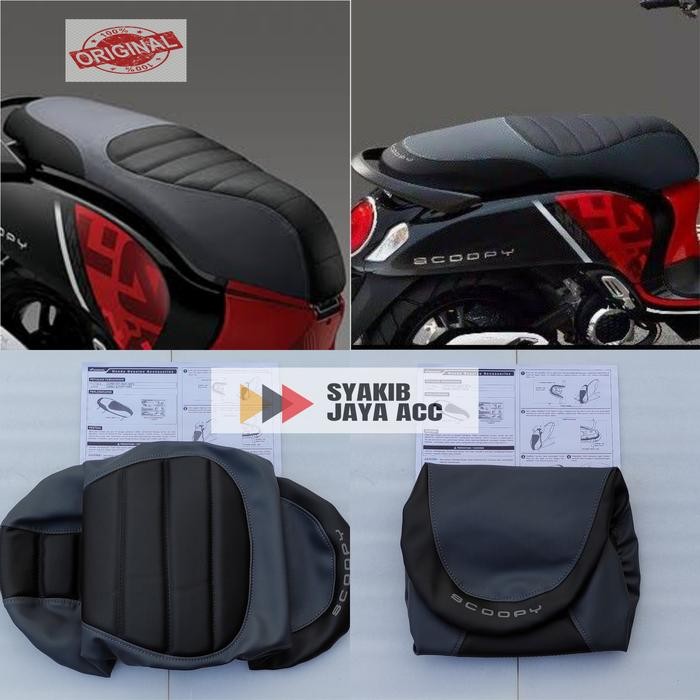 Sarung Jok / Seat Cover Honda Scoopy 2021 ORIGINAL - coklat abu 2018
