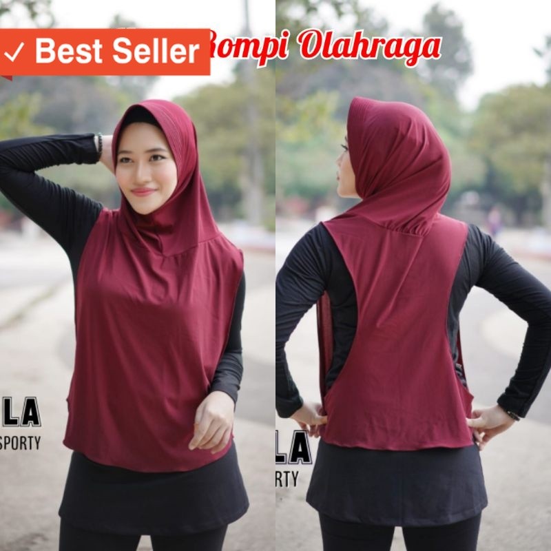 Baju Sport Wanita Muslimah / Rompi Olahraga Wanita Hijab Sport Ukuran  Kecil