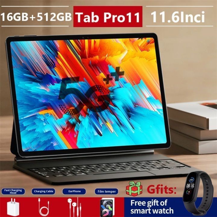 【Bisa COD】 Tablet PC Asli Baru  Tab Pro11 Tablet Android 12inch Layar Full Screen Layar Besar Wifi 5