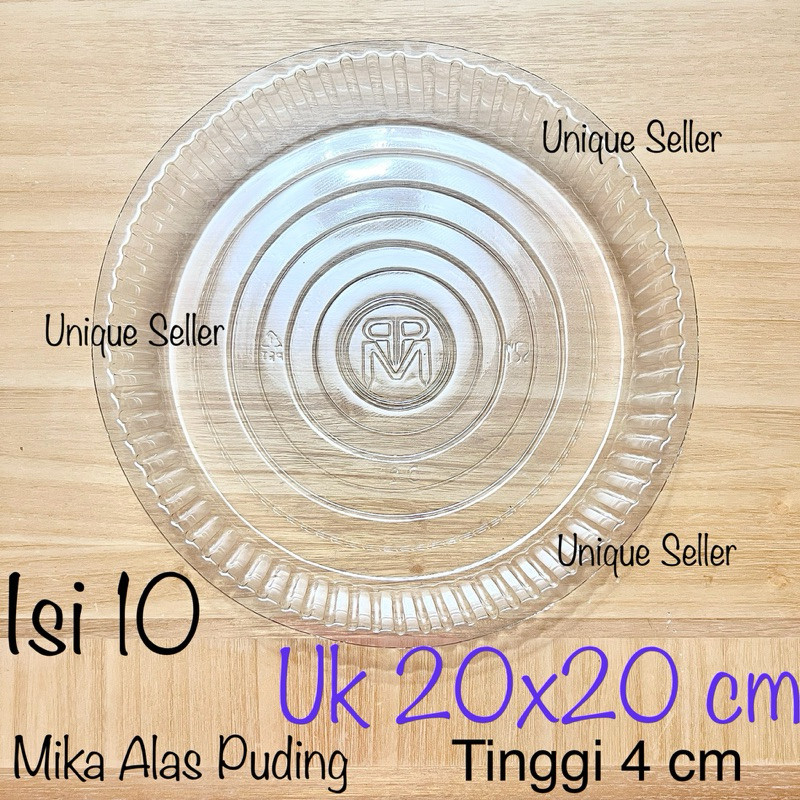 [Isi10] Mika Alas Puding BULAT 20x20 cm / Mika Alas Tatakan Kue Puding Bolu BULAT 20x20cm / Mika Wad