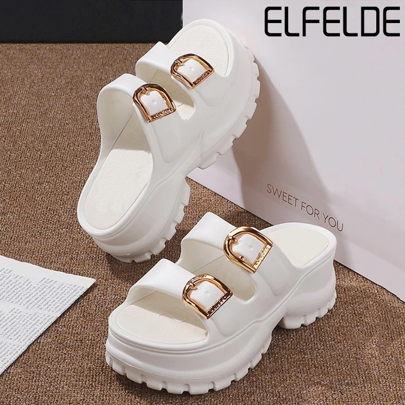 Sandal Wanita Kekinian Tinggi Wedges Sandal Jelly Wanita