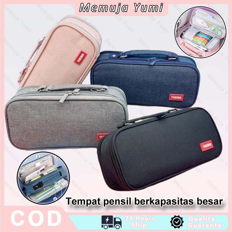 

Tas Pena Zip Berkapasitas Besar/tas Pena Dua Lapis Multi-fungsi/tas Pena Lima Lapis Alat Tulis/tas Pena Multi-fungsi Dengan Ritsleting