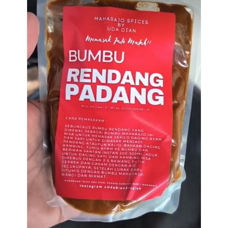 

TermurahMAHARAJO Bumbu Rendang Padang Terlezat By Uda Dian untuk 1 kg dagingnew