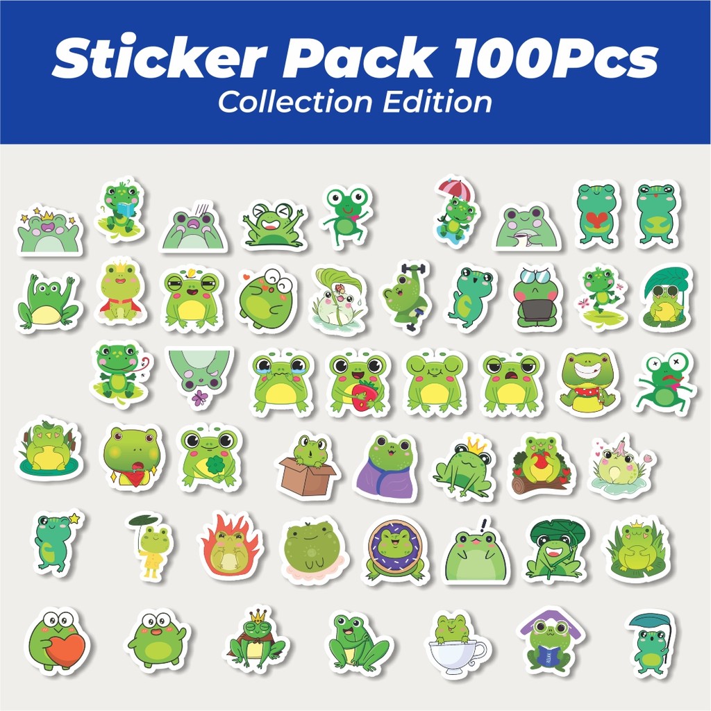 

Hot Sticker Hewan Katak Lucu Anti Air Stikers Berperekat Waterproof Sticker Decal Buat Motor Helm Buku Journal Koper Casing HP Laptop Botol Minum